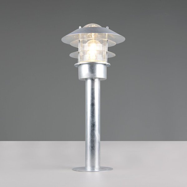 Trio Lighting Lampă cu soclu Ruvuuma, culoare zinc, înălțime 50 cm, metal, IP44, reglabil, Metalic, Metal