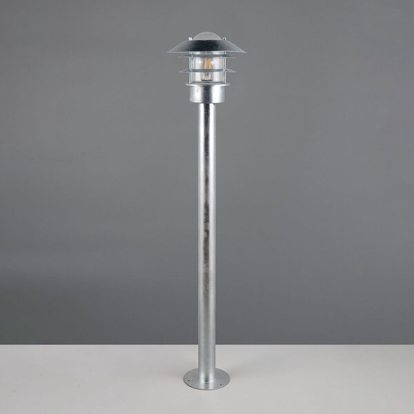 Trio Lighting Bornă luminoasă Ruvuuma, culoare zinc, înălțime 100 cm, metal, IP44, reglabil, Metalic, Metal