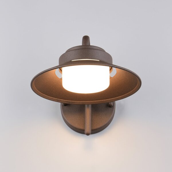 Trio Lighting Lampă de exterior Atrato, culoare ruginie, Ø 20 cm, metal, reglabil, Maro / Rugină, Aluminiu