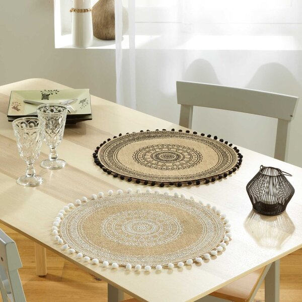 Suport pentru farfurii din iută ø 38 cm Renata – douceur d'intérieur