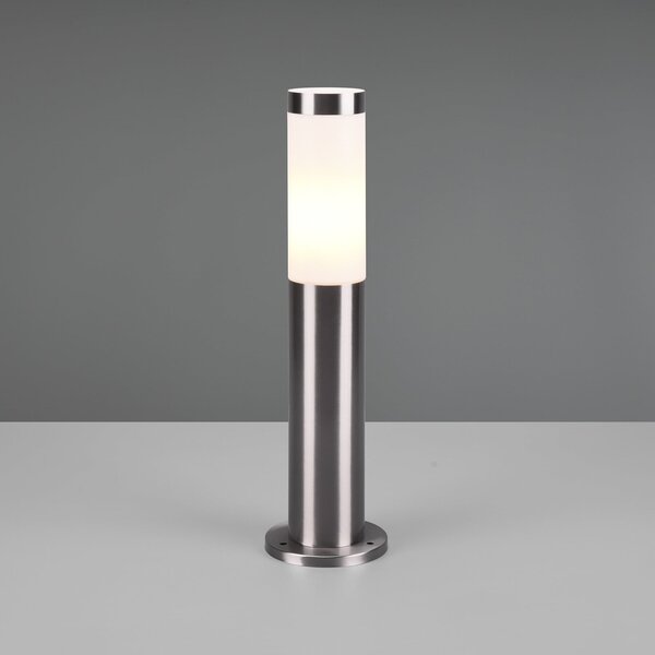 Trio Lighting Lampă cu soclu Trioto, culoare nichel, înălțime 45 cm, oțel inoxidabil, reglabil, Metalic, Oțel inoxidabil, Modern
