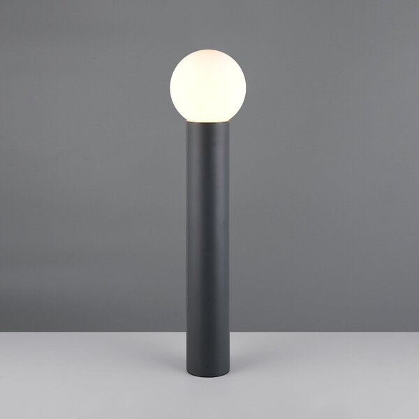 Trio Lighting Bornă luminoasă Mures, antracit, înălțime 80 cm, metal, reglabil, Negru, Aluminiu, Modern