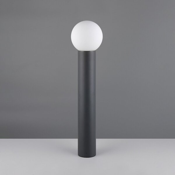 Trio Lighting Bornă luminoasă Mures, antracit, înălțime 80 cm, metal, reglabil, Negru, Aluminiu, Modern