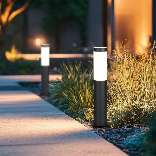 Trio Lighting Lampă cu soclu Trioto, negru mat, înălțime 45 cm, oțel inoxidabil, reglabil, Negru, Oțel inoxidabil, Modern