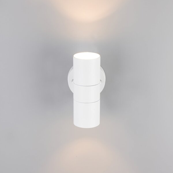 Trio Lighting Lampă de exterior Turia, alb mat, înălțime 16 cm, metal, reglabil, Alb, Aluminiu, Modern