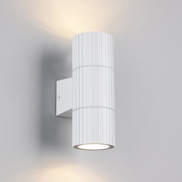 Trio Lighting Lampă de exterior Parana, alb mat, înălțime 16 cm, metal, 2 becuri., reglabil, Alb, Aluminiu, Modern
