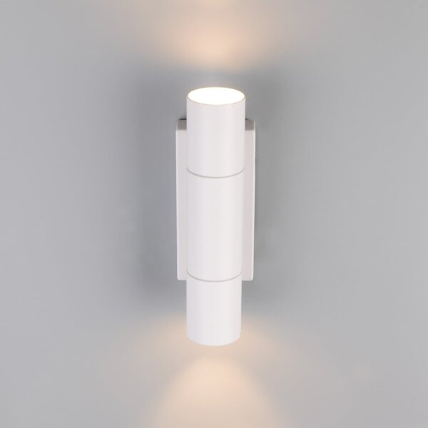 Trio Lighting Lampă de exterior Yamuna, alb mat, înălțime 23 cm, metal, IP65, reglabil, Alb, Aluminiu, Modern