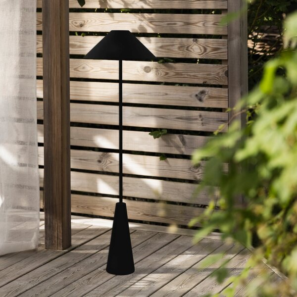 Globen Lighting Lampă de exterior cu baterie Cannes, negru, IP54, reglabil, Negru, Camera de zi / sufragerie, Metal, Scandinavă