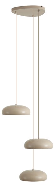 Lampă suspendată retro Taupe cu abajur metalic cu 6 lumini - Macaron