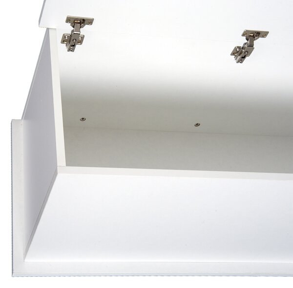 HOMCOM Cutie de depozitare multifunctionala din PAL cu capac care se deschide, pentru camera si intrare, 100x40x40cm, alb | Aosom Romania