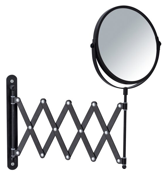 Oglindă cosmetică EXCLUSIV, telescopică, neagră, WENKO