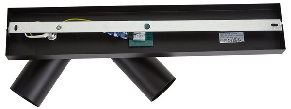 Plafonieră modernă cu spoturi negre reglabile cu 2 lumini - Renna