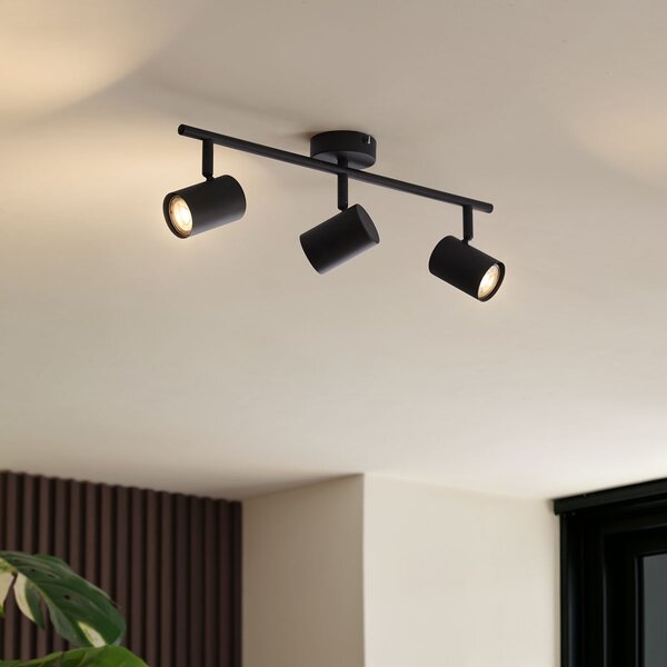 Spot modern negru orientabil cu 3 lumini - Jeana