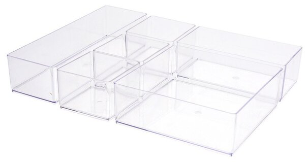 Organizer pentru cosmetice, accesorii, bijuterii - 6 compartimente
