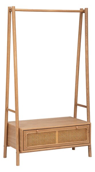 Cuier cu dulap pentru pantofi TIRIA, plasă vieneză, 162 cm