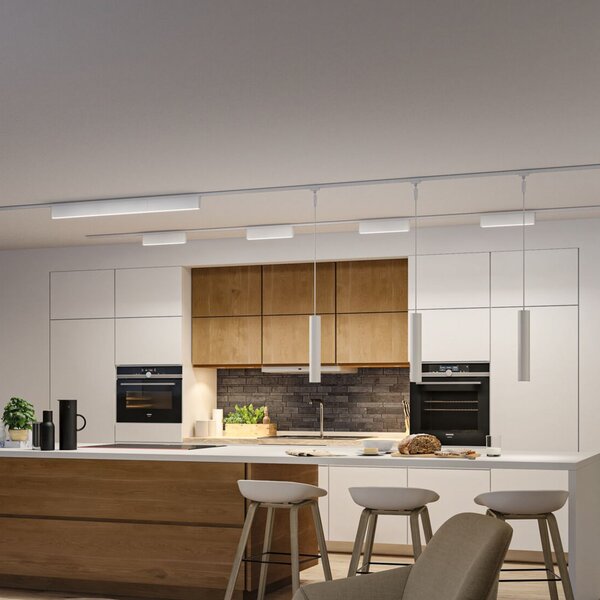 Paulmann URail LED-Lichtleiste Ceris, 3000K, aluminiu, dimabil, reglabil, Alb, Camera de zi / sufragerie, Aluminiu, Modern
