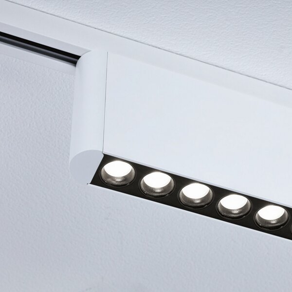 Paulmann URail LED-Leiste Zelos, 4000K, alb semnal, dimabil, reglabil, Alb, Camera de zi / sufragerie, Aluminiu, Modern