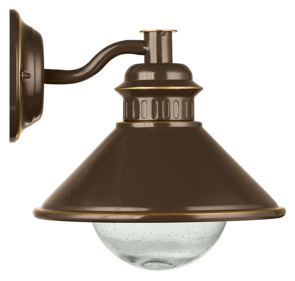 EGLO Lampă de exterior Albacete, maro/cupru, Ø 26 cm, metal, Maro / Rugină, Metal