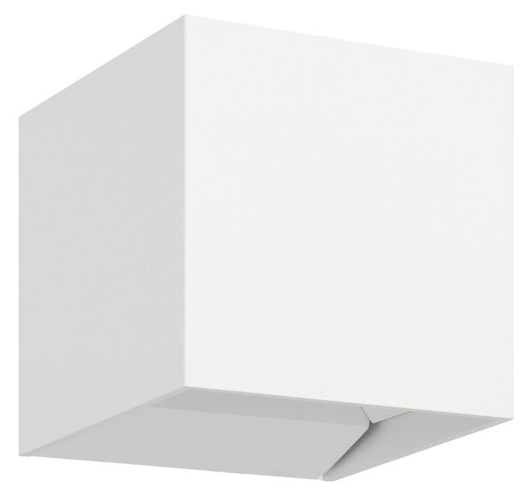EGLO Lampă de exterior cu LED Calpino 3, albă, lățime 10 cm, 2 becuri, Alb, Aluminiu, Modern, Perete unghiular