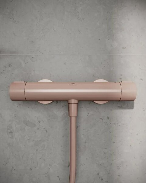 Baterie de duș termostatată Ideal Standard, Ceratherm Alu+, rose mat