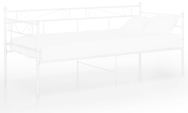Cadru pat canapea, alb, 90x200 cm, metal