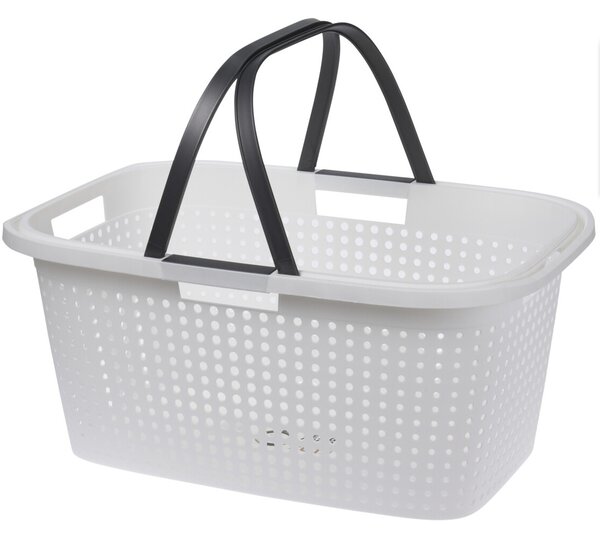 Coș de rufe cu mânere, plastic, 60 x 40 x 26 cm