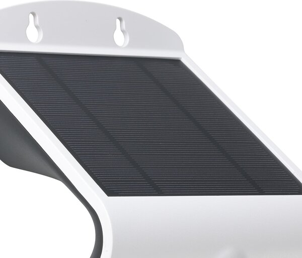 EGLO Aplică de perete solară cu LED Lamozzo, albă, înălțime 21 cm, senzor, Alb, Plastic, Modern