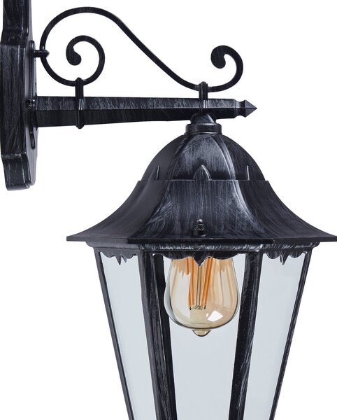 EGLO Lampă de exterior Navedo, negru/argintiu, înălțime 47 cm, cu lumină orientată, Negru, Aluminiu, Antichitate