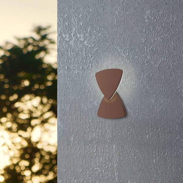 EGLO Lampă LED de exterior Pedersano, culoare ruginiu, lățime 14 cm, formă, Maro / Rugină, Aluminiu, Modern