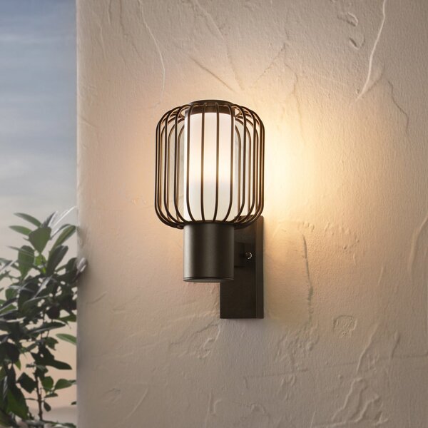EGLO Lampă de exterior Ravello, negru, înălțime 27 cm, metal, Negru, Metal, Modern