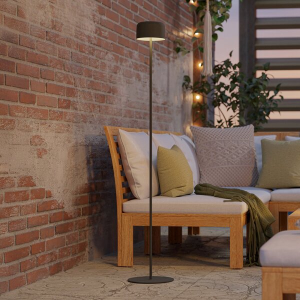 EGLO Lampă solară cu LED pentru terasă Roccanova-L, verde, înălțime 120 cm, Verde, Metal, Modern