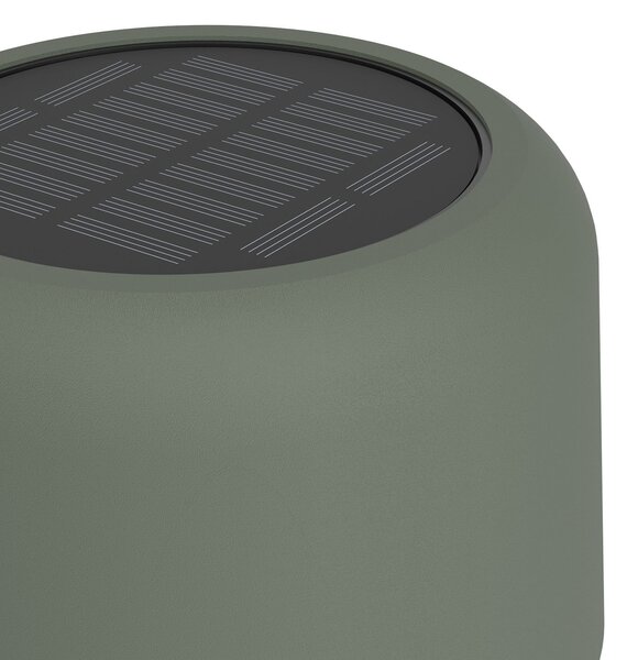EGLO Lampă solară cu LED pentru terasă Roccanova-L, verde, înălțime 120 cm, Verde, Metal, Modern