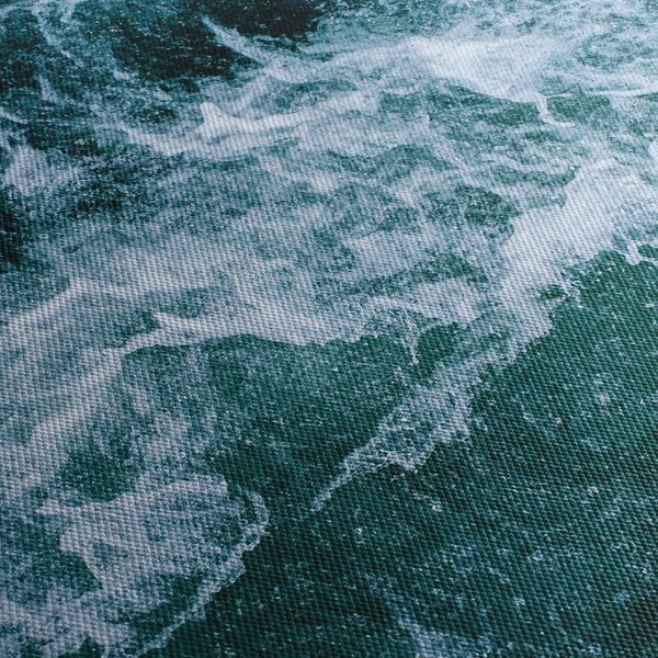 Tablou - Valuri oceanice (cu ceas) (90x30 cm)