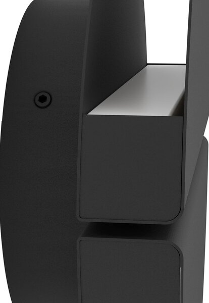 EGLO Lampă de perete pentru exterior cu LED Vascella, negru, Ø 18 cm, metal, Negru, Oțel inoxidabil, Modern