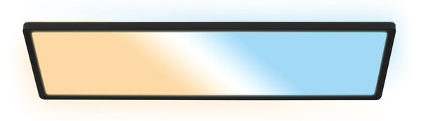 B.K. Licht Panou LED Shallow cu telecomandă CCT, 58 x 20 cm, negru, iluminare din spate, reglabil, Negru, Studiu / Birou, Plastic