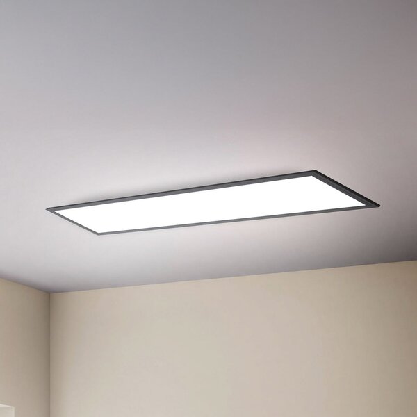 B.K. Licht Panou LED Odin on/off, 100 x 25 cm, negru, 4.000 K, Negru, Studiu / Birou, Metal, Modern