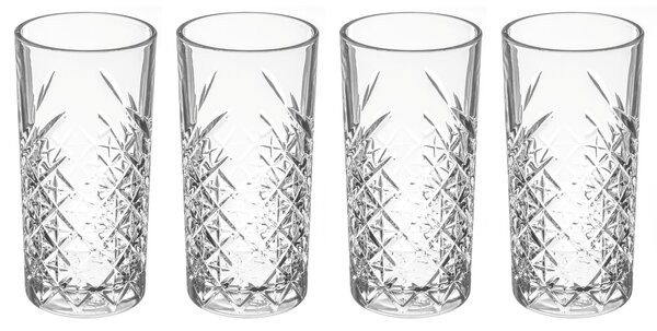Set 4 pahare inalte, 450 ml