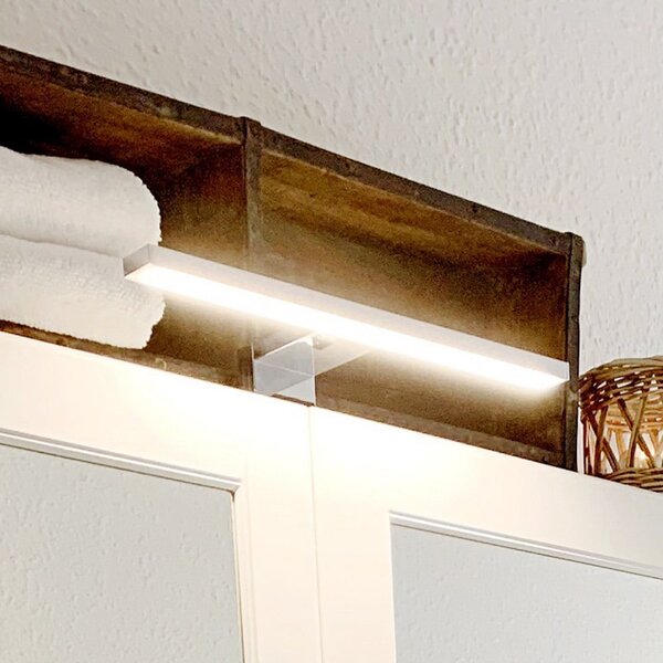 B.K. Licht Lampă LED pentru oglindă Mira, lățime 30 cm, crom, metal, 4.000 K, Crom, Baie