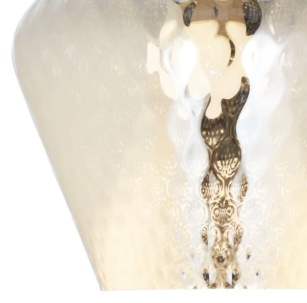 AILATI Lampă suspendată Romeo 130 cm argintiu metalic, reglabil, Metalic, Camera de zi / sufragerie, Sticlă, Modern