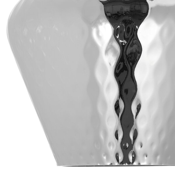 AILATI Lampă suspendată Romeo 130 cm argintiu metalic, reglabil, Metalic, Camera de zi / sufragerie, Sticlă, Modern