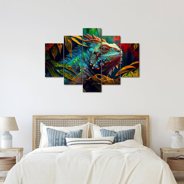 Tablou - Iguana colorată (150x105 cm)