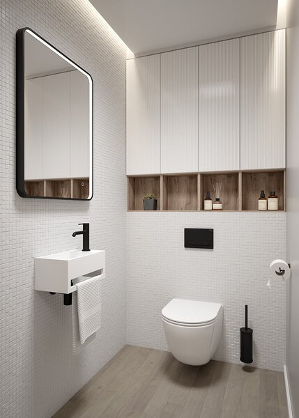 Oltens Torne buton de spălare pentru WC czarny mat 57103300