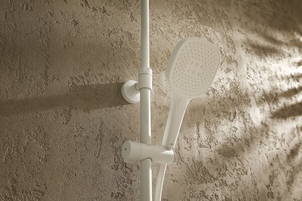 KFA Armatura Malaga White set de duș perete cu termostat cu duș de ploaie alb 5756-910-44