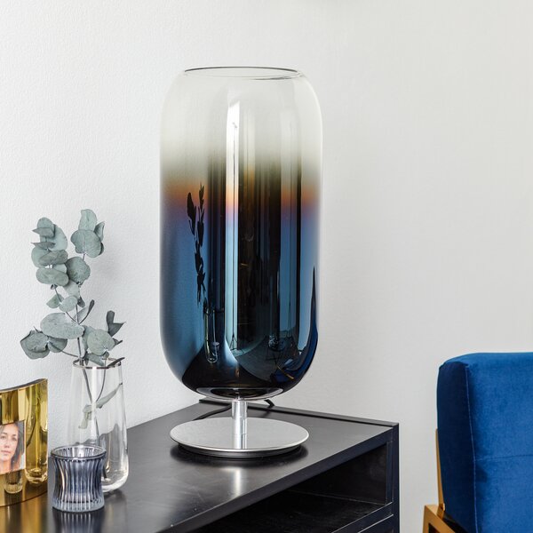 Artemide Gople lampă de masă albastru/argintiu, Albastru, Camera de zi / sufragerie, Sticlă, Design