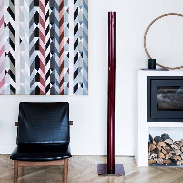 Artemide Ilio - lampadar LED, aplicație roșu 3000K, reglabil, Roșu, Camera de zi / sufragerie, Metal, Design