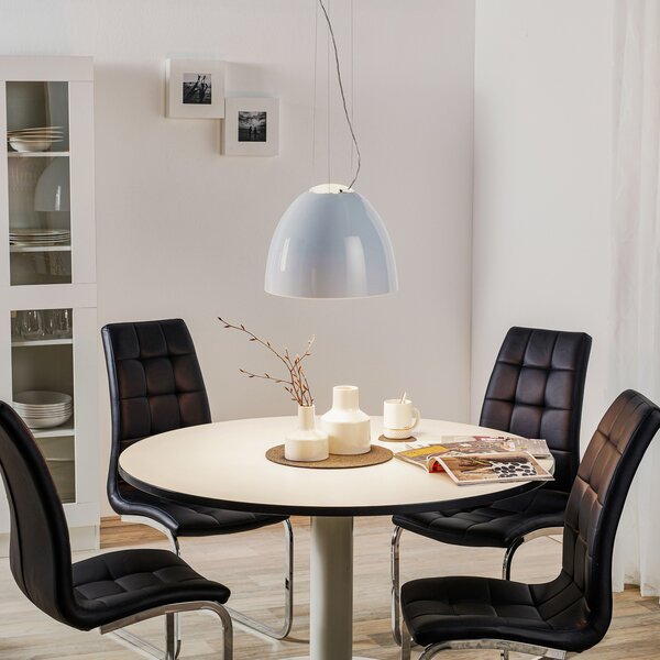 Artemide Nur Mini Gloss lampă suspendată albă, reglabil, Alb, Camera de zi / sufragerie, Metal, Design