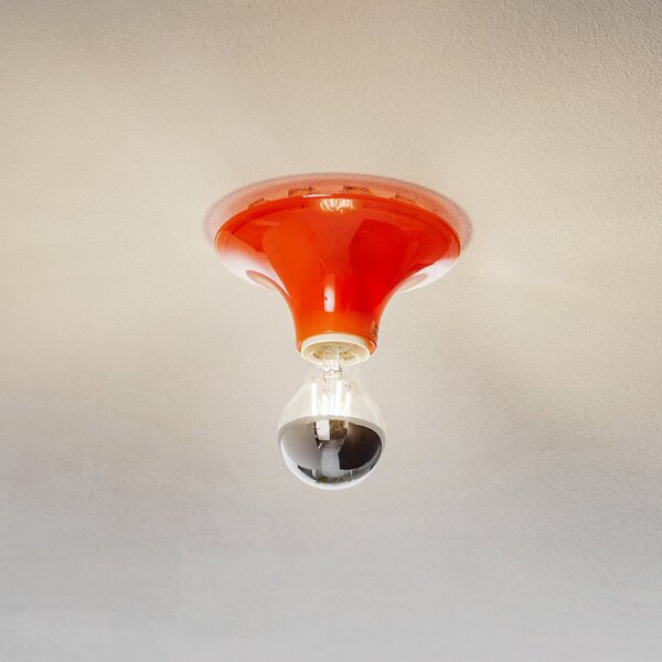 Artemide Teti plafonieră de design, portocaliu transparent, reglabil, Portocaliu, Camera de zi / sufragerie, Plastic, Design