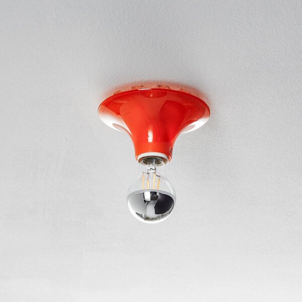 Artemide Teti plafonieră de design, portocaliu transparent, reglabil, Portocaliu, Camera de zi / sufragerie, Plastic, Design