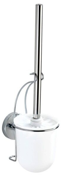 Recipient pentru perie MILAZZO + perie WC, Vacuum-Loc - oțel cromat, WENKO