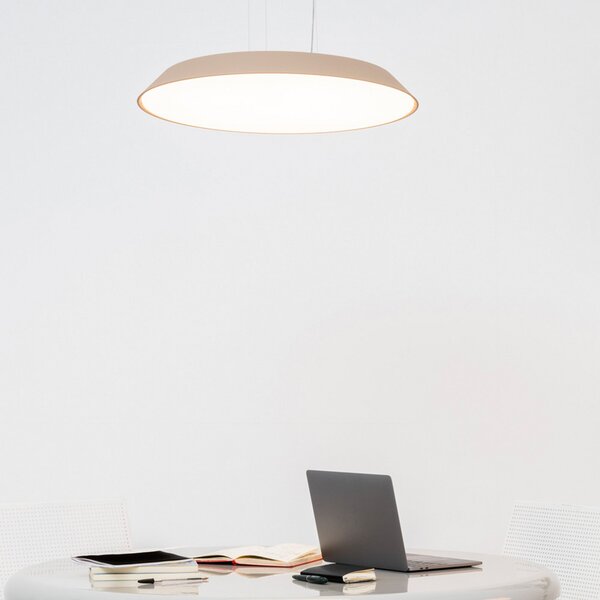 Artemide Febe lampă suspendată LED 2.700K gri, reglabil, Bej, Camera de zi / sufragerie, Plastic, Modern
